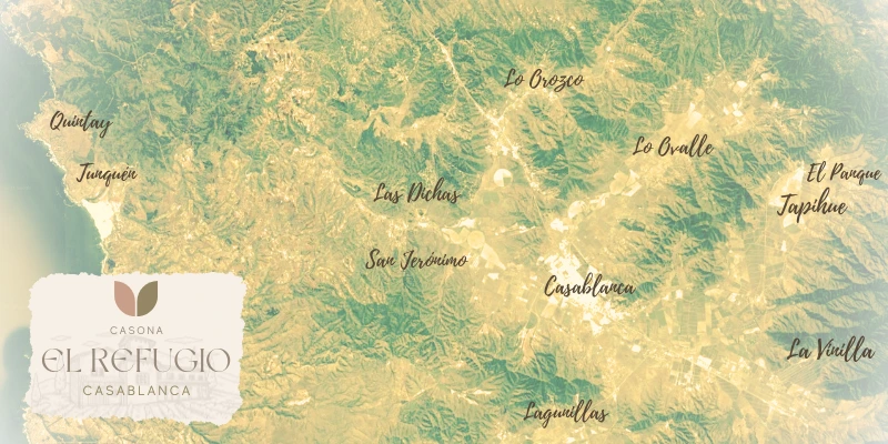 Mapa del Valle de Casablanca
