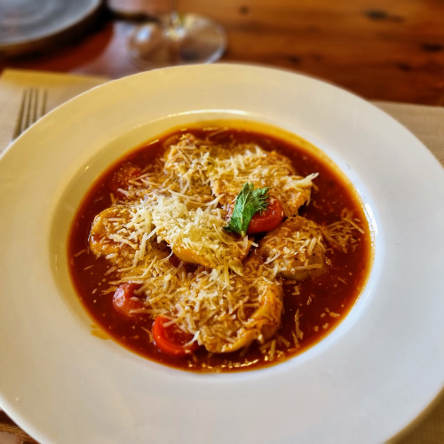 Ravioli mechada de Angus